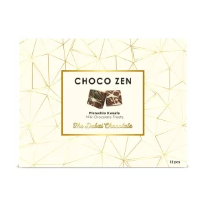 Premium Pistachio Kunafa Milk Chocolate Treats 12pcs
