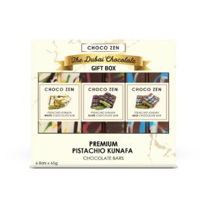Choco Zen Premium Pistachio Kunafa Assorted Flavours (Milk, Dark & White/ 65g)