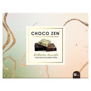 Choco Zen Dubai Chocolate Pistachio Kunafa Chocolate Assorted Treats 12pcs 216g